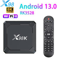 X98K Android 13 WIFI6 TV Box Support 4K 8K 3D BT HDR10+ 5G Dua WIFI RK3528 4G 32G Google Voice Media Player Smart TVBox 2G 16G