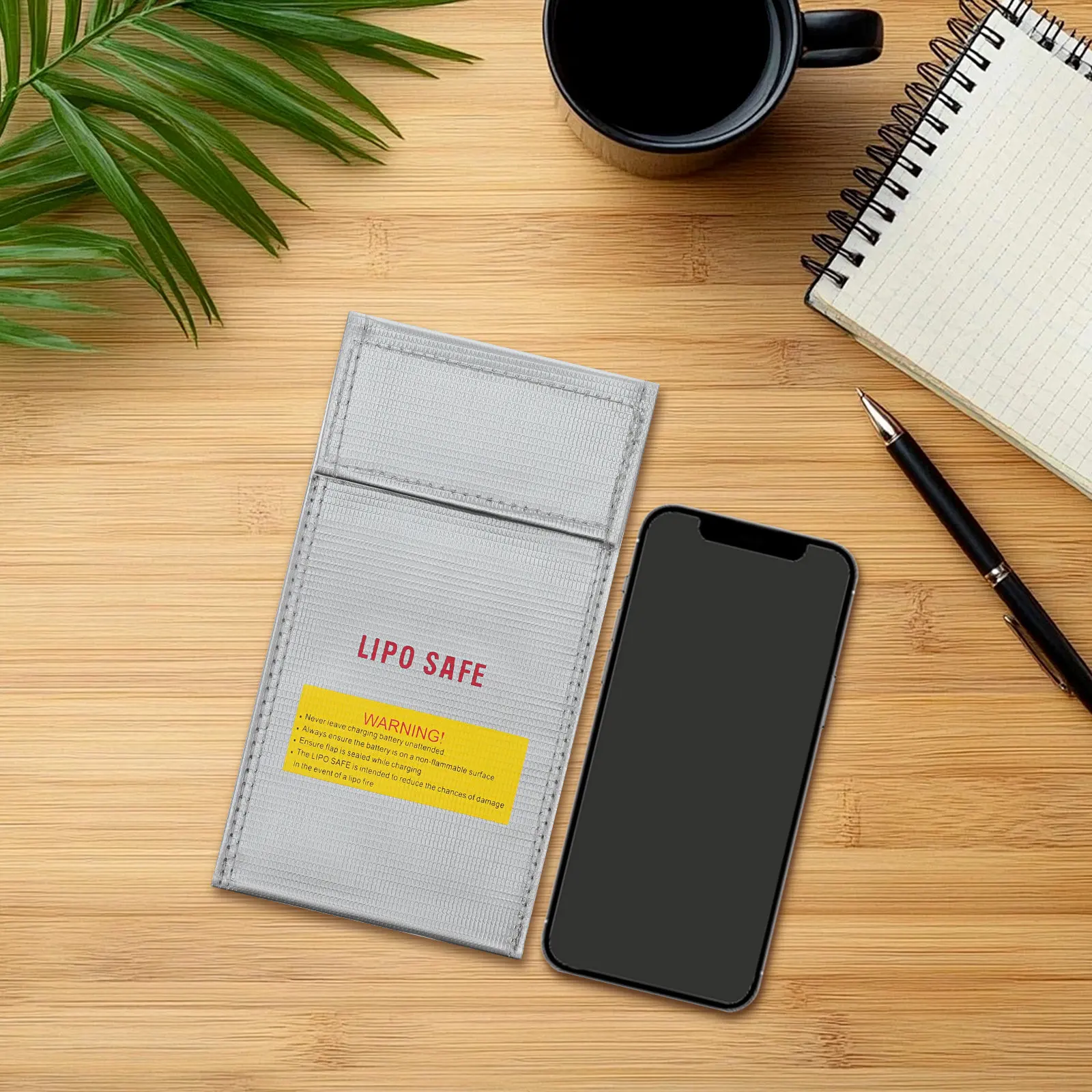 Safety Battery Bag Fireproof Lithium Storage Bag Explosion-Proof Wear-Resistant Fiber Cloth for All Li-Ion Batteries Charging