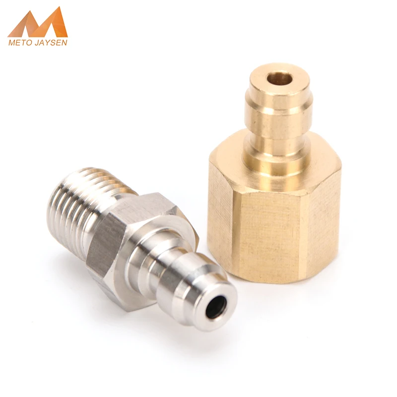 

8mm 1/8NPT Quick Female Plug 1/8BSPP Male Plug High Pressure Coupler Fittings M10x1 Air Socket 4500Psi 2pcs/set