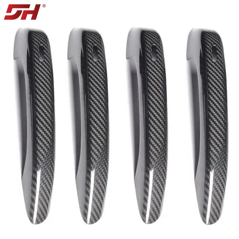 Stick-on Carbon Fiber Door Handle Trim for Porsche Cayenne 2018-2024