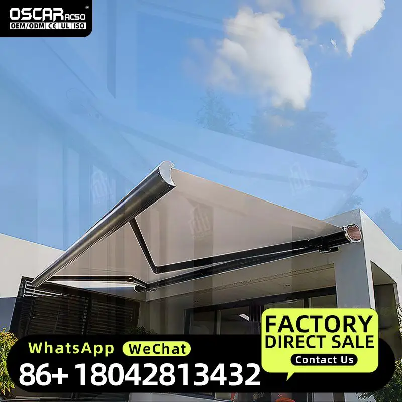 

High Quality Outdoor Aluminum Cassette s Acrylic Sail 6m Projection Freestanding Waterproof for Garden Patio Beach Retractable A