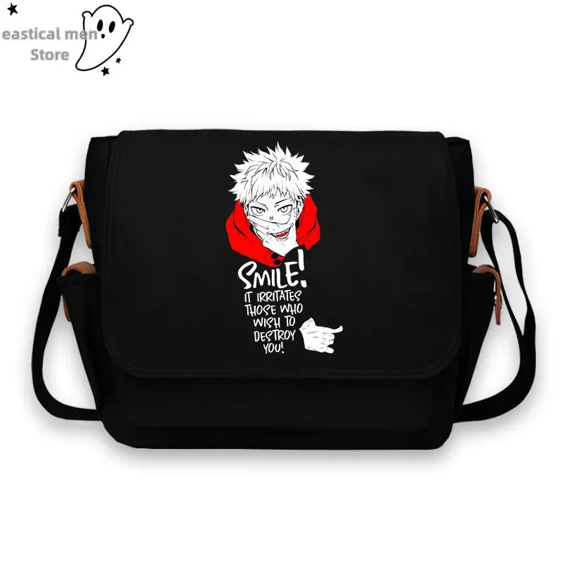 Sac à livres Anime Jujutsu Kaimmense pour hommes et femmes, sac de dessin animé Gojo Satoru, sac de messager JK pour lycéen, sacs initiés Oxford