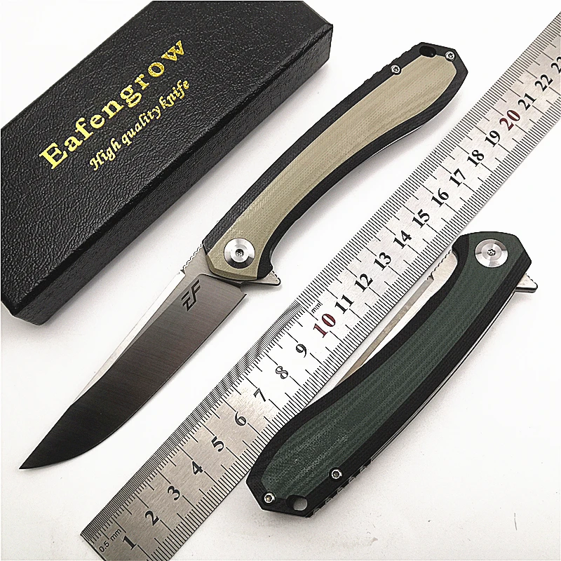 

Eafengrow EF947 D2 Folding Knife 59HRC Blade G10 Handle Slim Survival Pocket Camping Hunting Tactical EDC Outdoor Knife