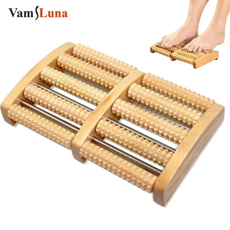 Wooden Foot Massage Roller Relieves Fatigue Foot Pain and Plantar Fasciitis Plantar Muscle Relaxation Tool Releases Lymph