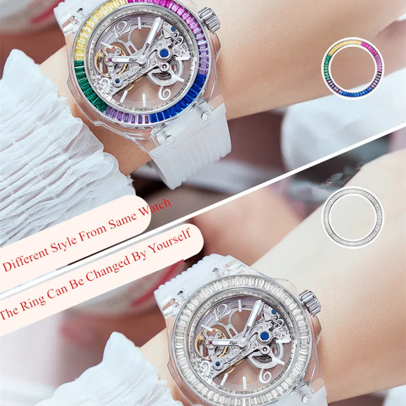 Montre Luxury Brand Mechanical Watches for Woman Waterproof Ladies Fashion Wristwatches Womens Dress Automatic Watch Reloj Mujer