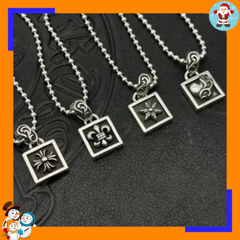 Scout Flower Cross Scout Flower Star Vine Love Peach Heart Square Necklace Small Pendant Female Personality Retro