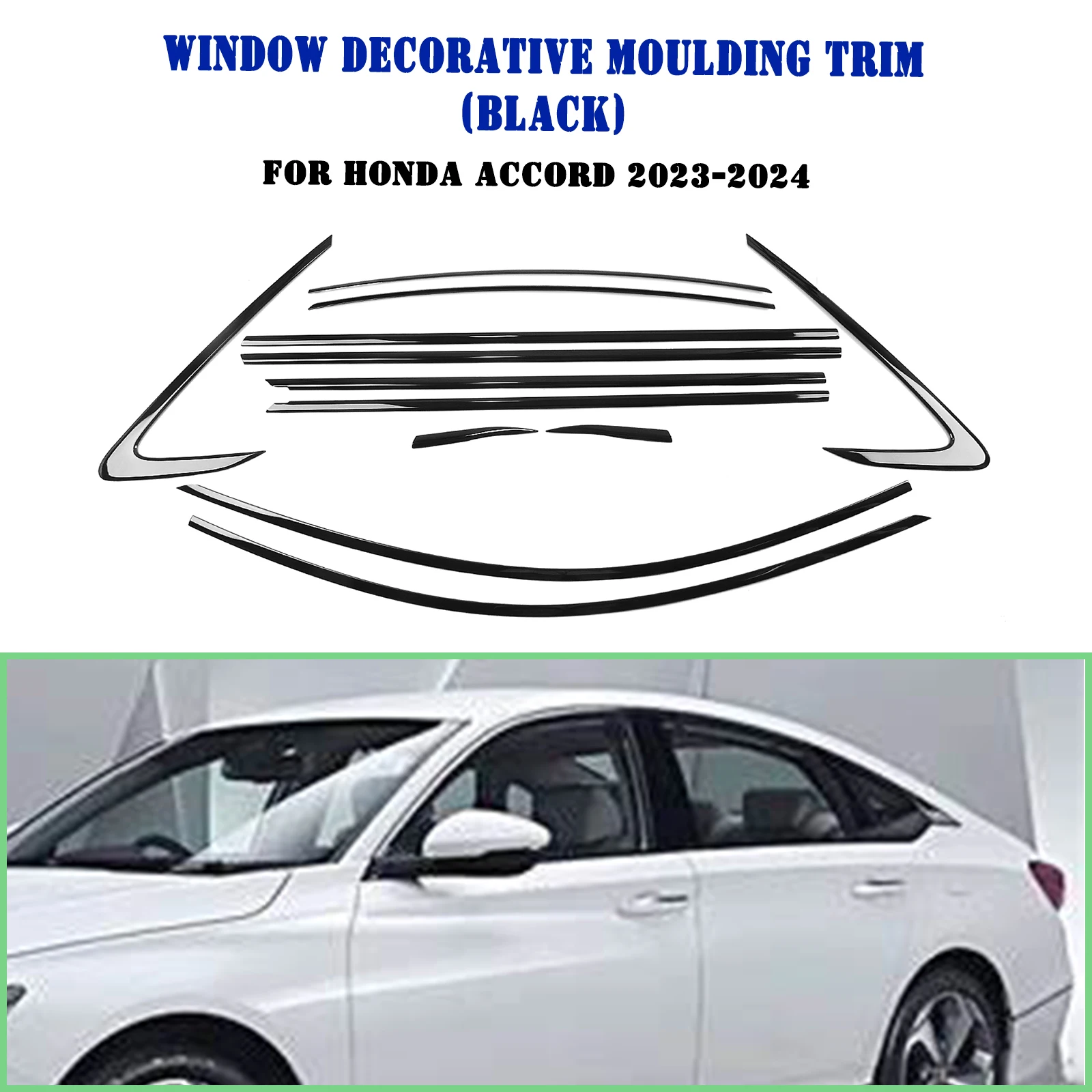 Exterior Window Strip Trim Weatherstrip Windshield Seal For Honda Accord 2023-2024