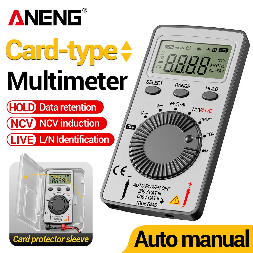 Digital Mini Multimeter ANENG AN101 4000 Counts Professional AC/DC Voltage Tester Automotive Current Tester Electrician Tools