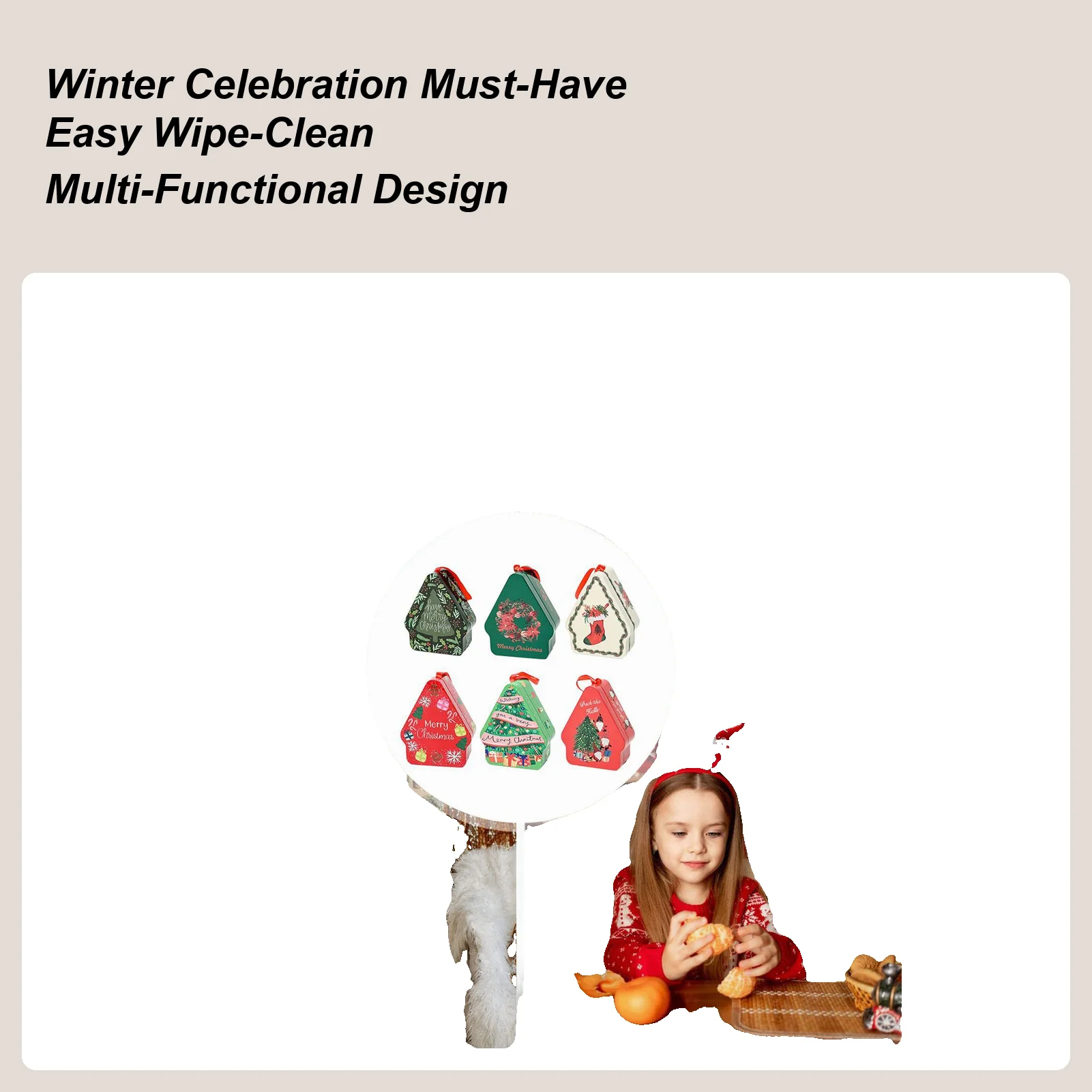 

Рождественская жестяная коробка, 6 шт., милый контейнер для рождественских закусок с крышкой, жестяная банка для студентов, детей, девочек, девочек