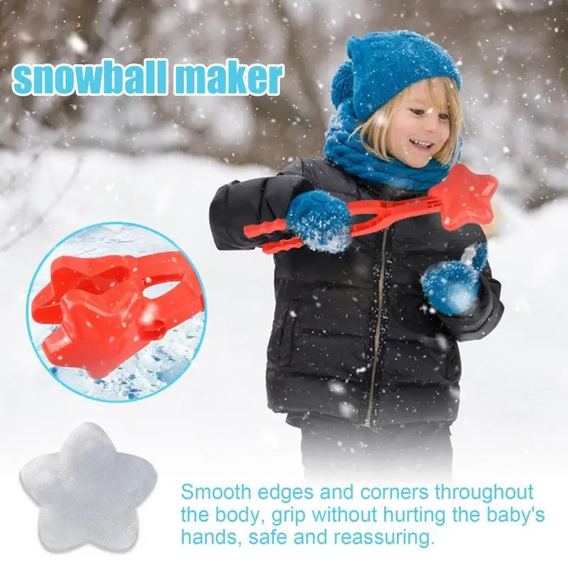 Máquina para hacer bolas de nieve con Clip en forma de estrella para niños, molde educativo para bolas de nieve, juguetes divertidos para actividades de invierno