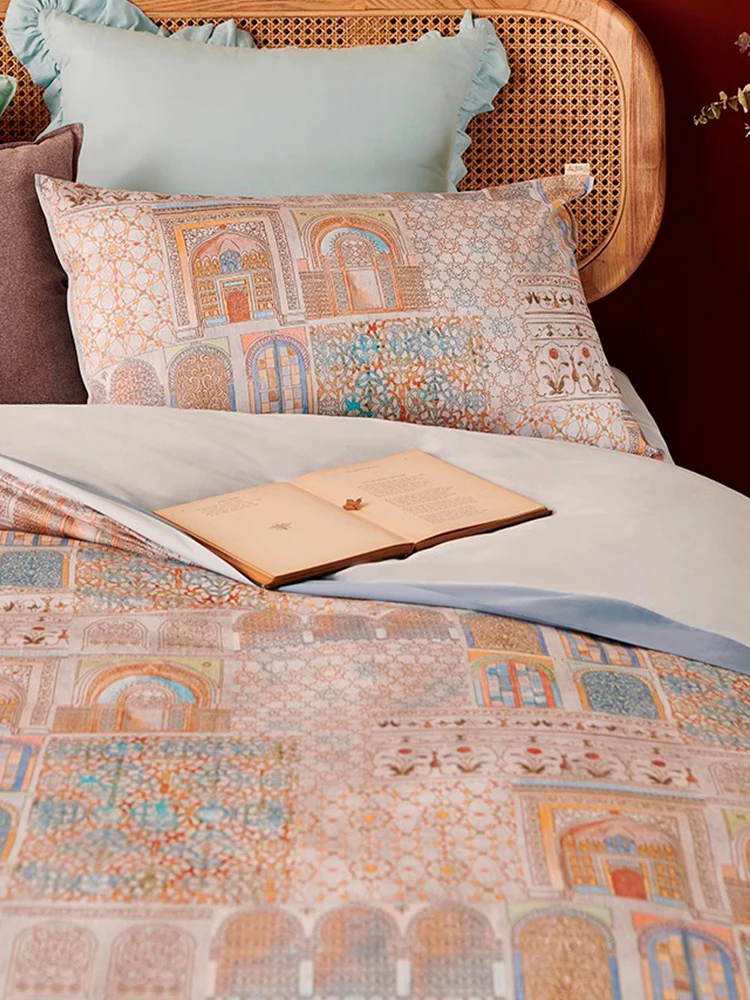 

Bedding four-piece set, cotton kit, full set, universal in Europe, America and all seasons