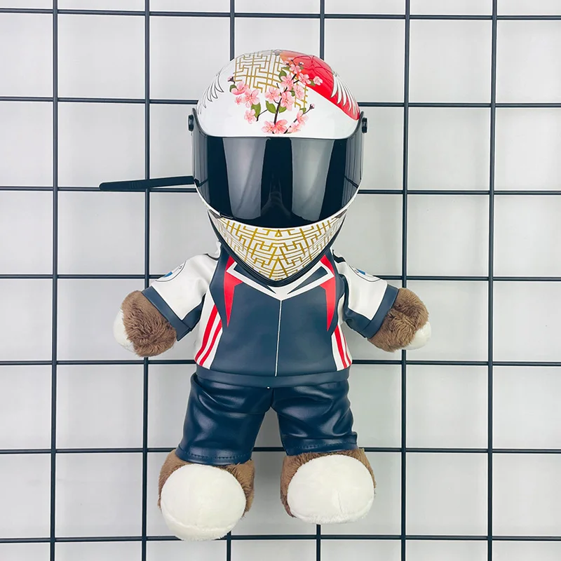 

Модель мотоциклетного шлема с краном, украшение для езды на велосипеде, подвеска на багажник мотоцикла, мини-шлем с медведем