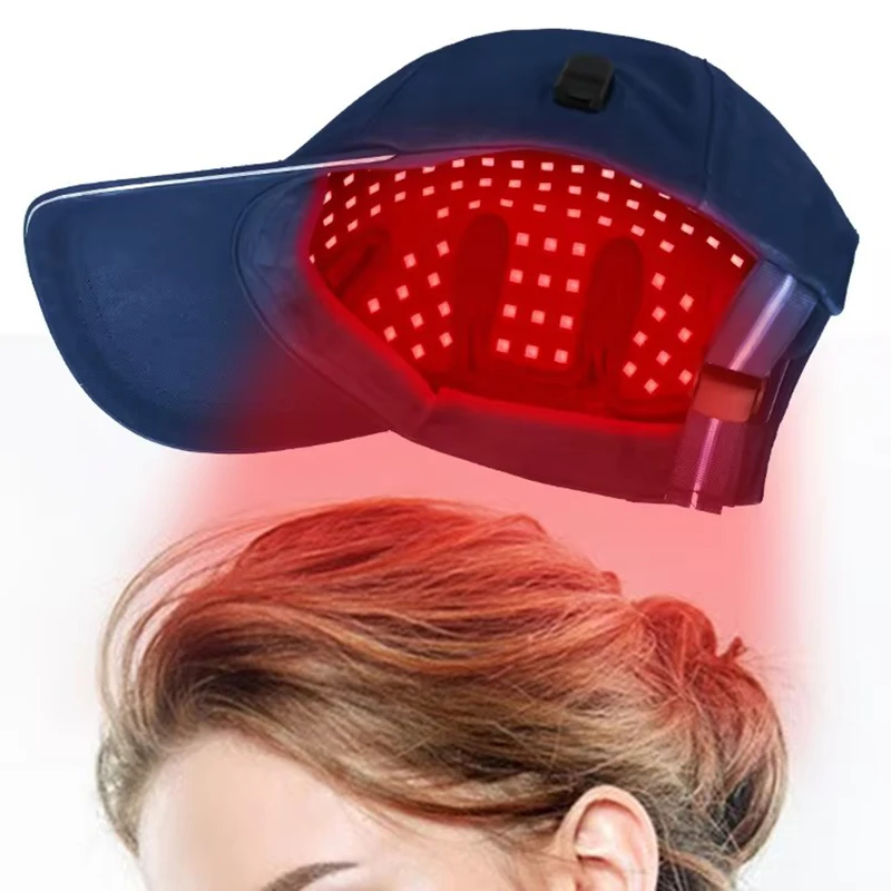 Hair Growth Cap USB Rechargable Blue and Red Light Hair Care Nourishing Hair Loss and Soothing Headaches Cap