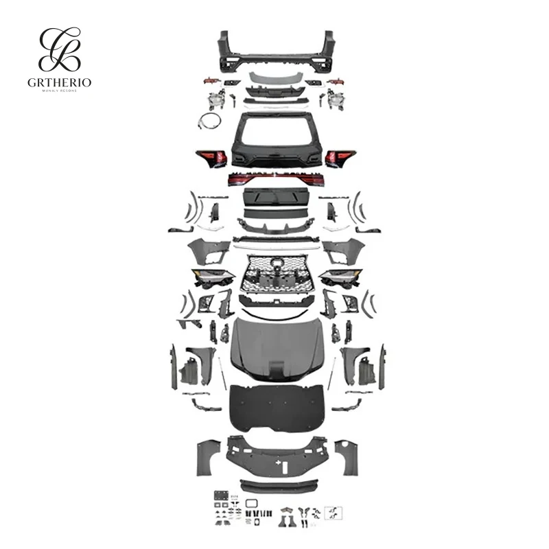 Suitable for Lexus LX570 2008 2015 Upgrade to 2023 LX600 Style Body Surround Kit Full Car Modification Long Tail Lights