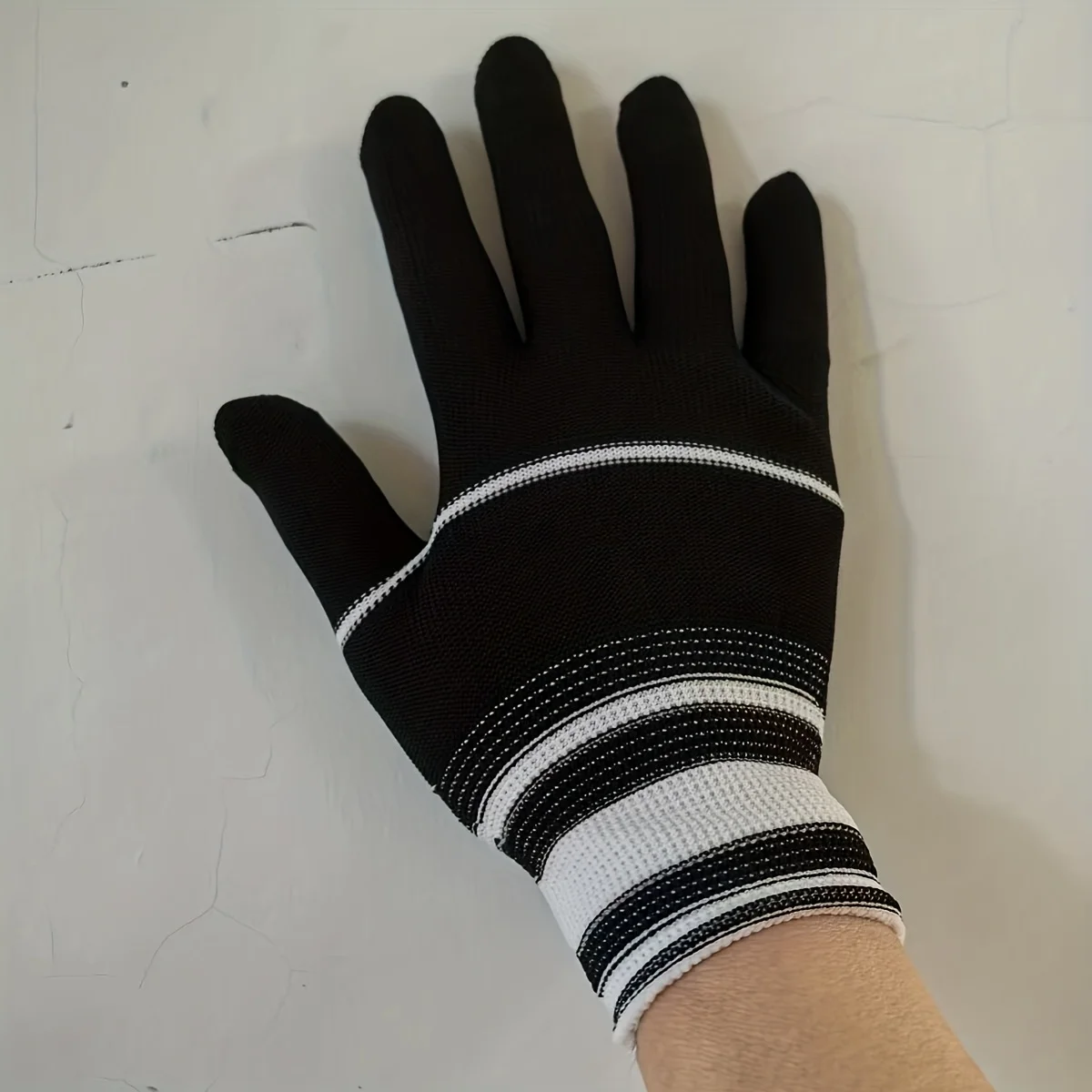 Immagine 6: Guanti in nylon da 10 pezzi - Texture leggera e aderente, adatti per ciclismo all'aperto, pesca, campeggio, taglia unica adatta a tutti