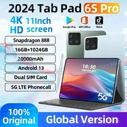 2024 globale Version Original Pad 6s Pro Android 14 Tablet PC 11 Zoll HD 4k 16GB 1TB 20000mAh 5g Dual Sim Bluetooth WLAN GPS Tablet