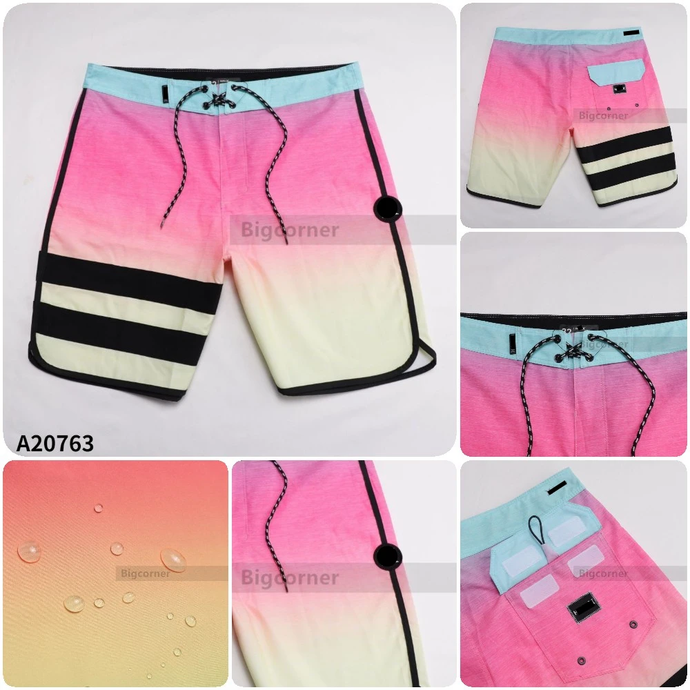 Pantalones cortos para hombre, Shorts de playa de secado rápido, impermeables, logotipo bordado, talla de EE. UU., 46cm, 18 pulgadas, A2