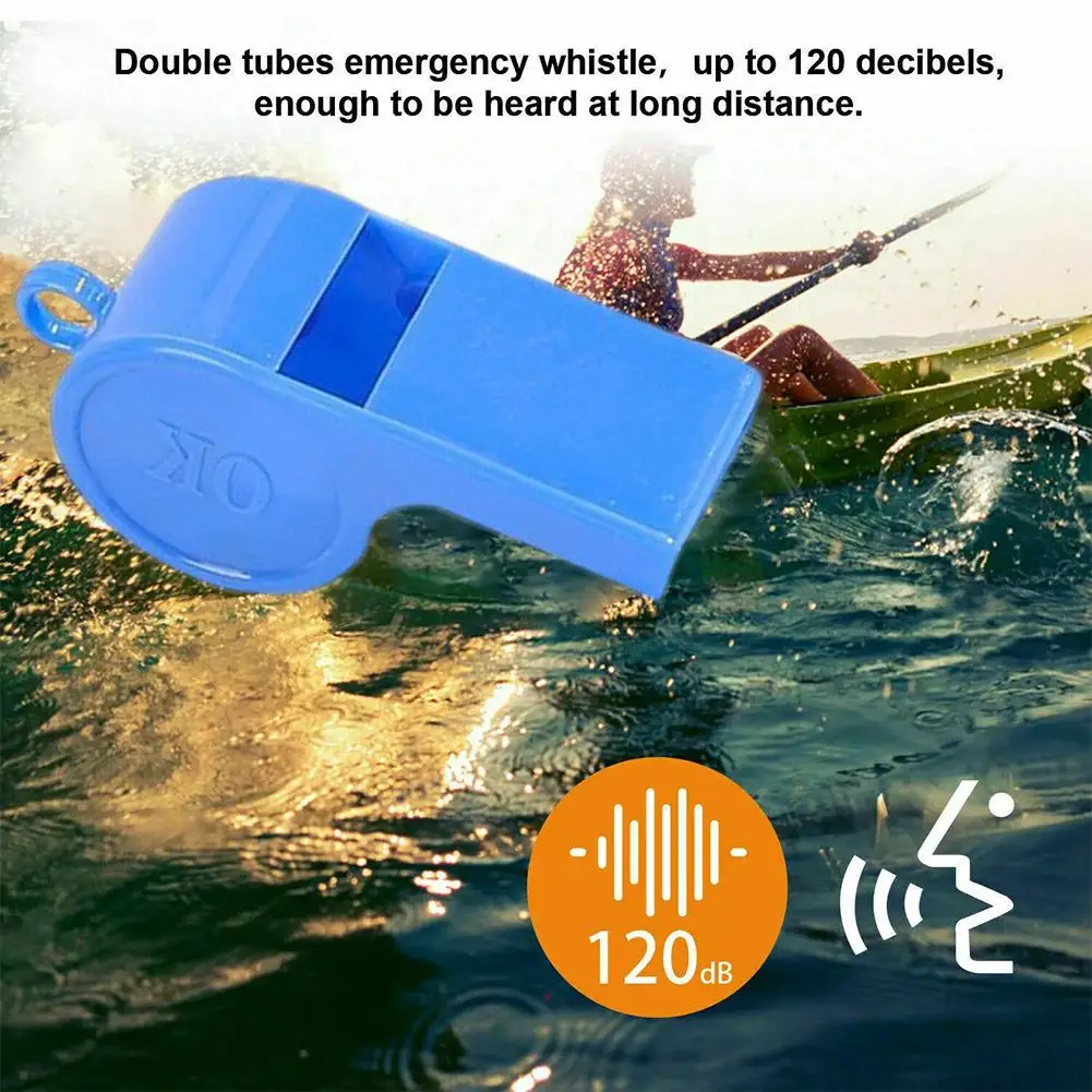 

Random Color 24Pcs Whistle Plastic Cheerleading Cheering Whistle Judge Whistle Protable Outdoor Emergency Whistle