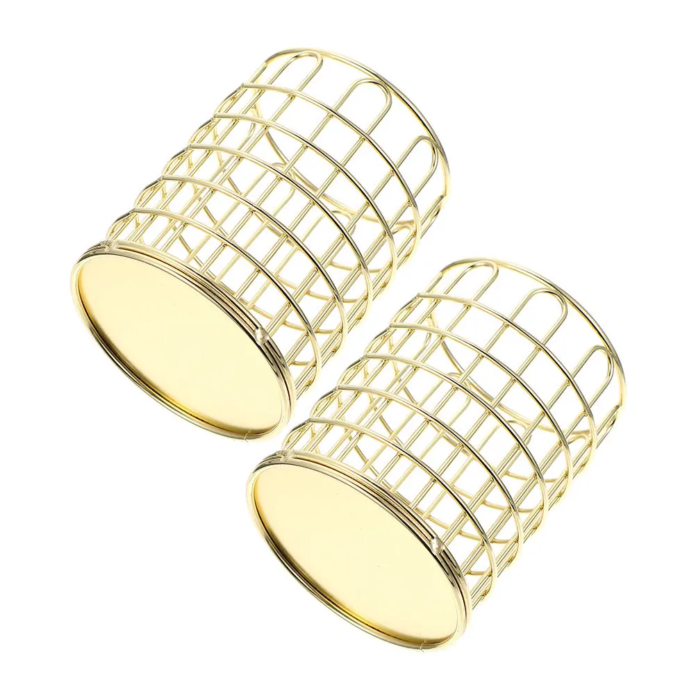 

Набор из 2-х цилиндрических металлических подставок для кистей для макияжа и ручек для аккуратной организации рабочего стола в гостиной