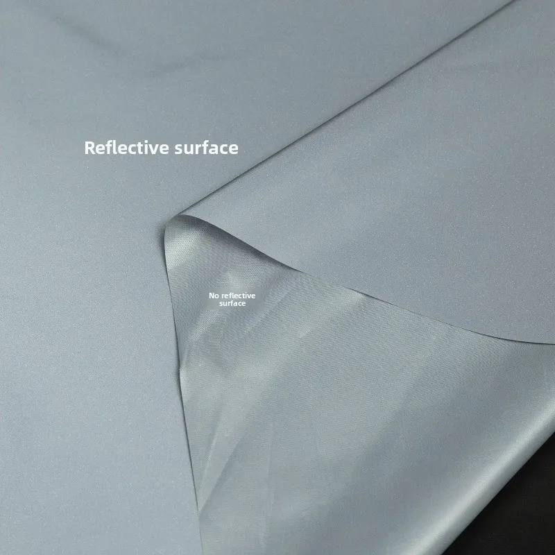 High-visibility Reflective Polyester Fabric for Sportswear Cycling Apparel Workwear Structured Patchwork Jacket Apparel Designer