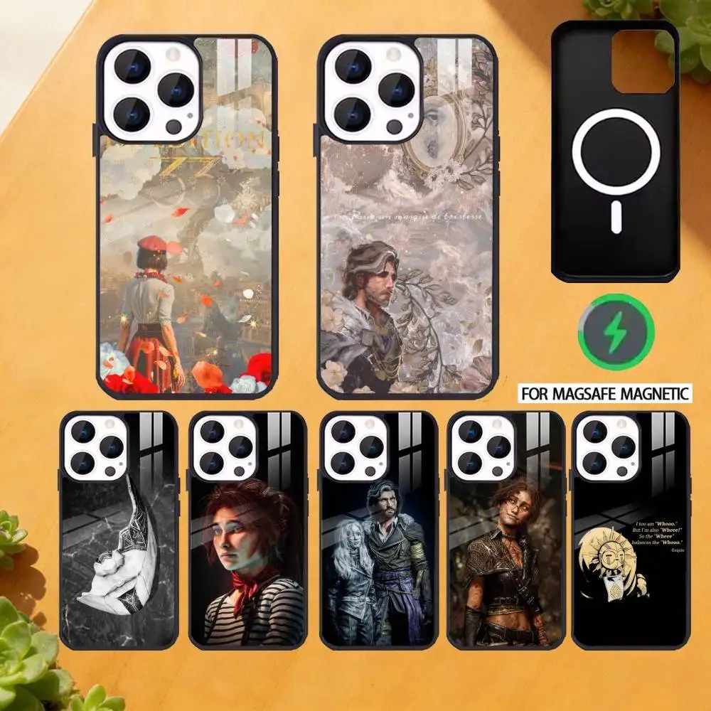 

Game C-Clair Obscur Expedition 33 Phone Case For iPhone 17 16 15 14 13 12 Pro Max Plus for Magsafe Mirror WirelessMagnetic Cover