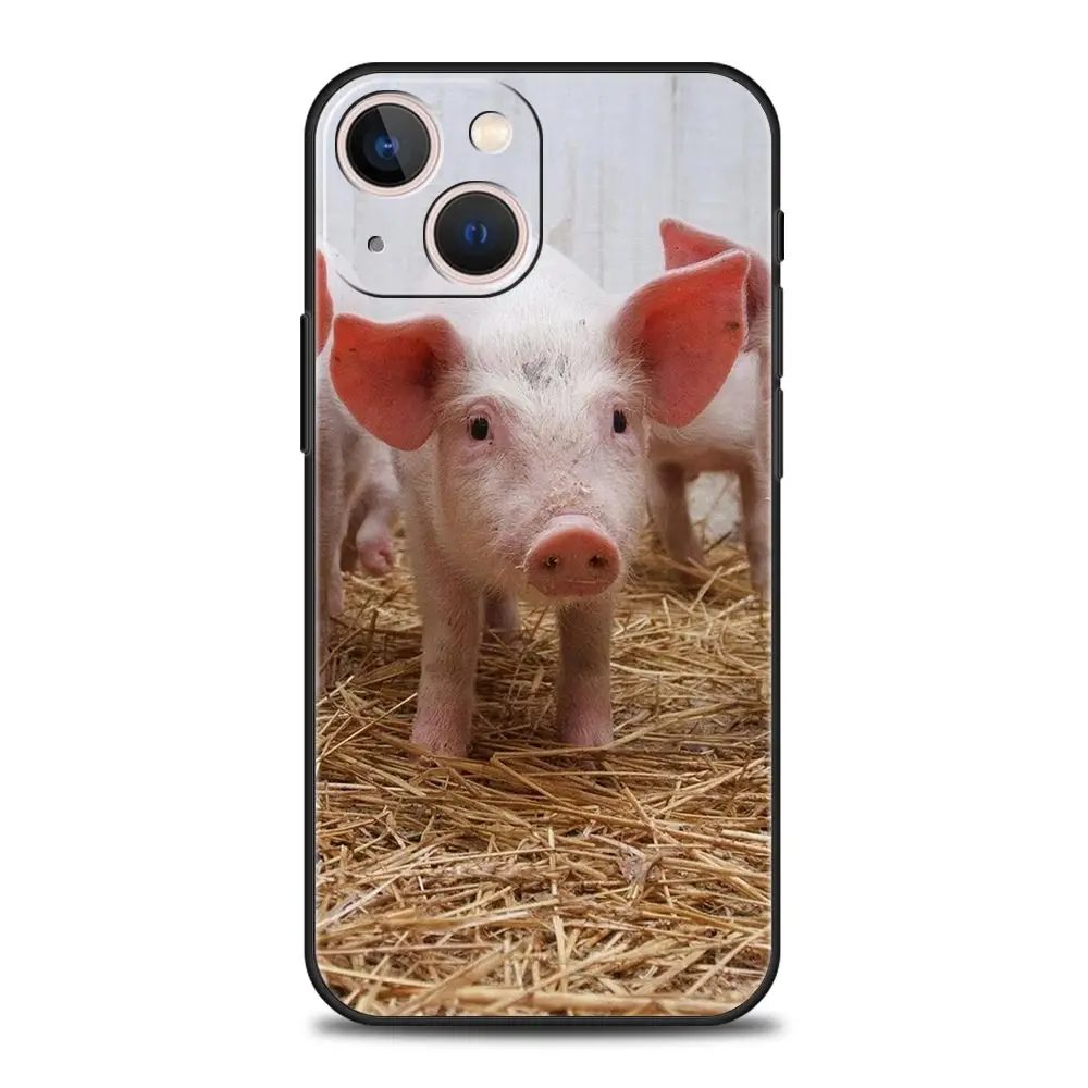 Custodia per telefono simpatico maiale rosa per iPhone 16 13 15 14 12 11 Pro MAX XR X SE XS 7 8 Plus Cover morbida in TPU