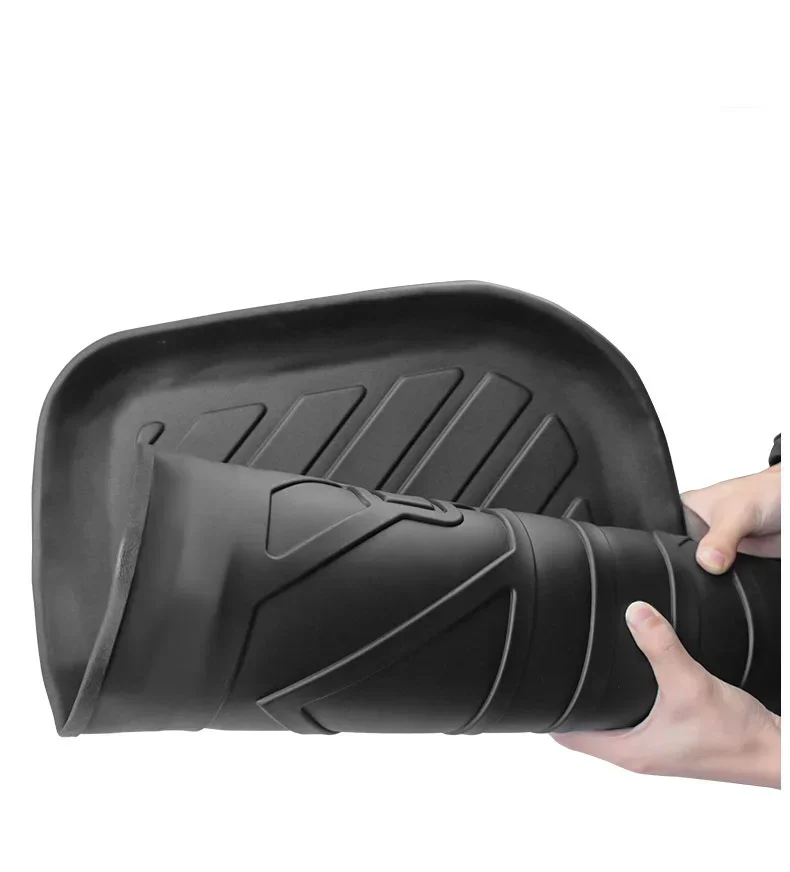 For Tesla Model Y Mats Plain TPE Trunk Frunk Liners Cargo Lower Compartment Boot Carpet & Seat Back Protector Dirtyproof Cover