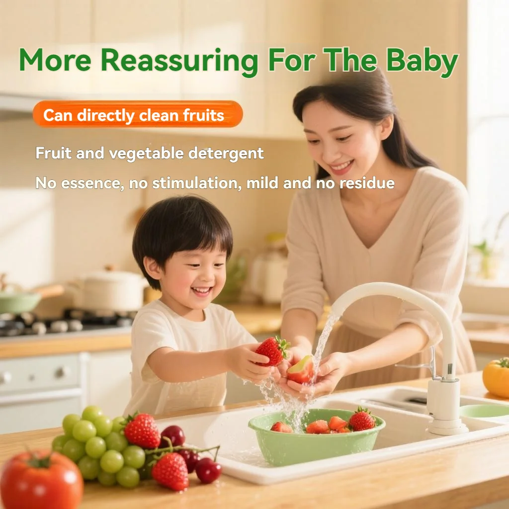 1 زجاجة قشر البيض الطبيعي منظف الفواكه والخضروات صفر كيميائي متعدد الوظائف منظف لأطباق الفواكه والخضروات والمزيد #3