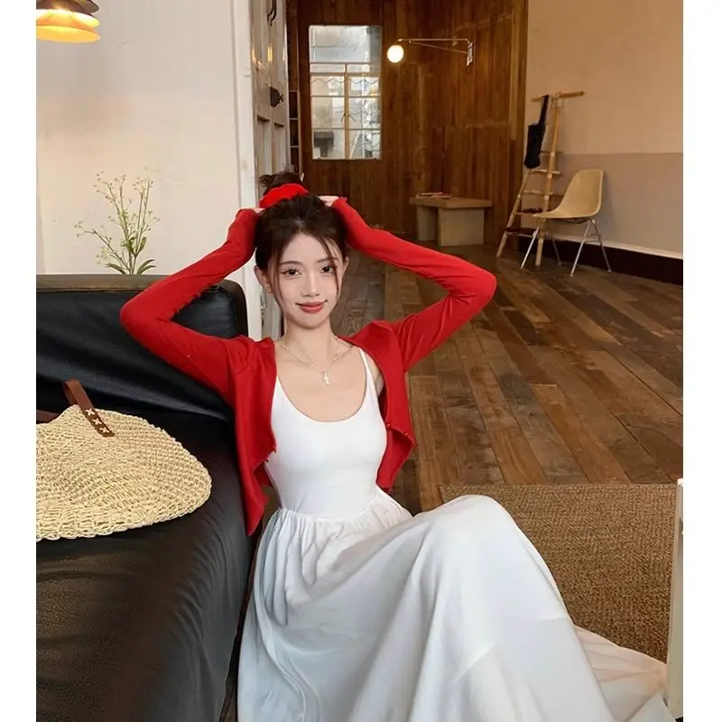 

Red Lightweight Summer oulder awl Women's Faion plus Size Sun Protection ort Outerwear Sweet And Spicy Sle