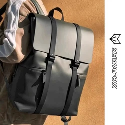 Travel backpack men's business 16 inch computer backpack men's leather commuter boys high sense school bag