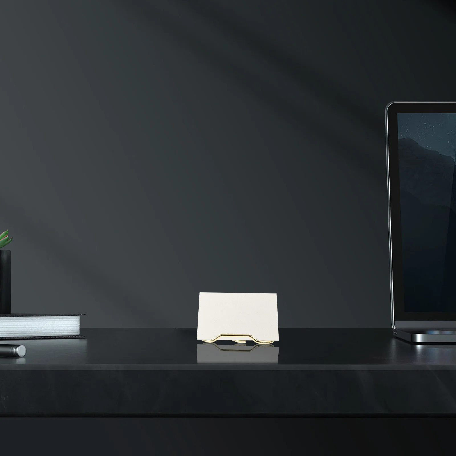 حامل بطاقات عمل معدني للمكتب، قاعدة غير قابلة للانزلاق، تصميم بسيط، منظم مكتب قوي، حامل بطاقات عمل #2