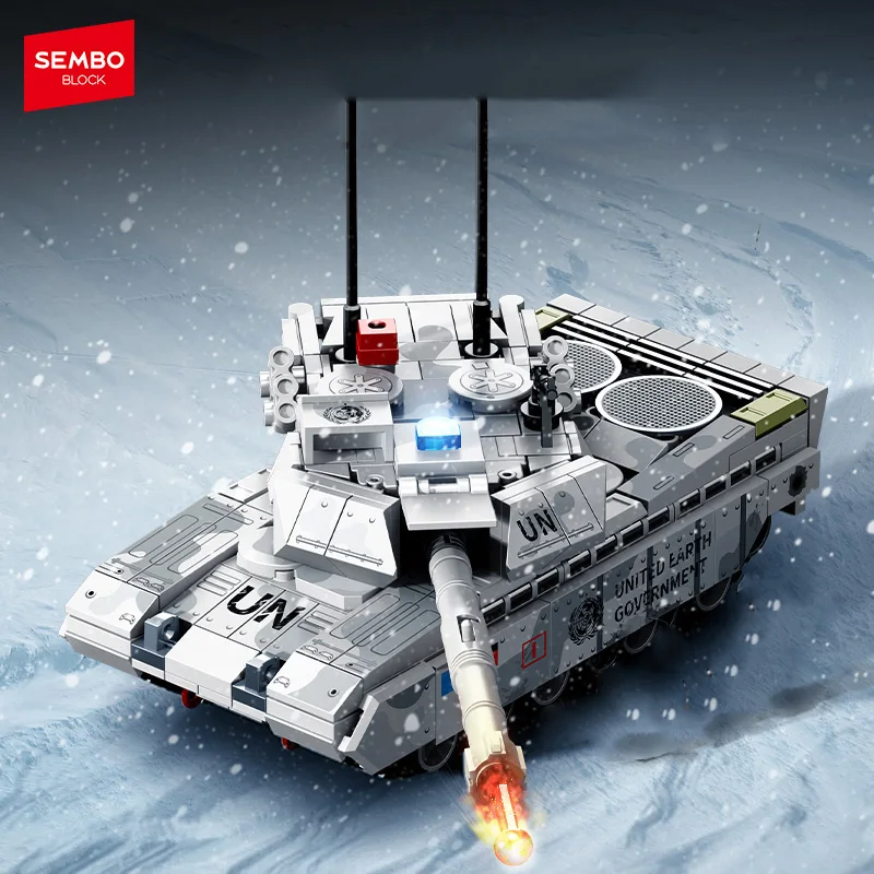 SEMBO BLOCK Serie di carri armati militari Blocchi di costruzione Kit MOC Modelli di veicoli militari Set di costruzioni per auto Giocattoli per ragazzi Regali per bambini