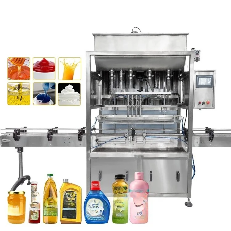 Trade Assurance New Design Automatic Paste Filling Machine Honey Liquid Oil Paint Piston Filler