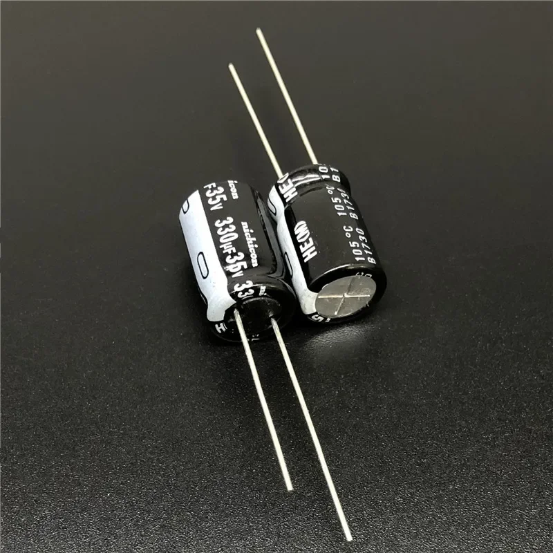 10Pcs/100pcs 330uF 35V NICHICON HE Series 10x16mm Extremely Low Impedance 35V330uF Aluminum Electrolytic Capacitor