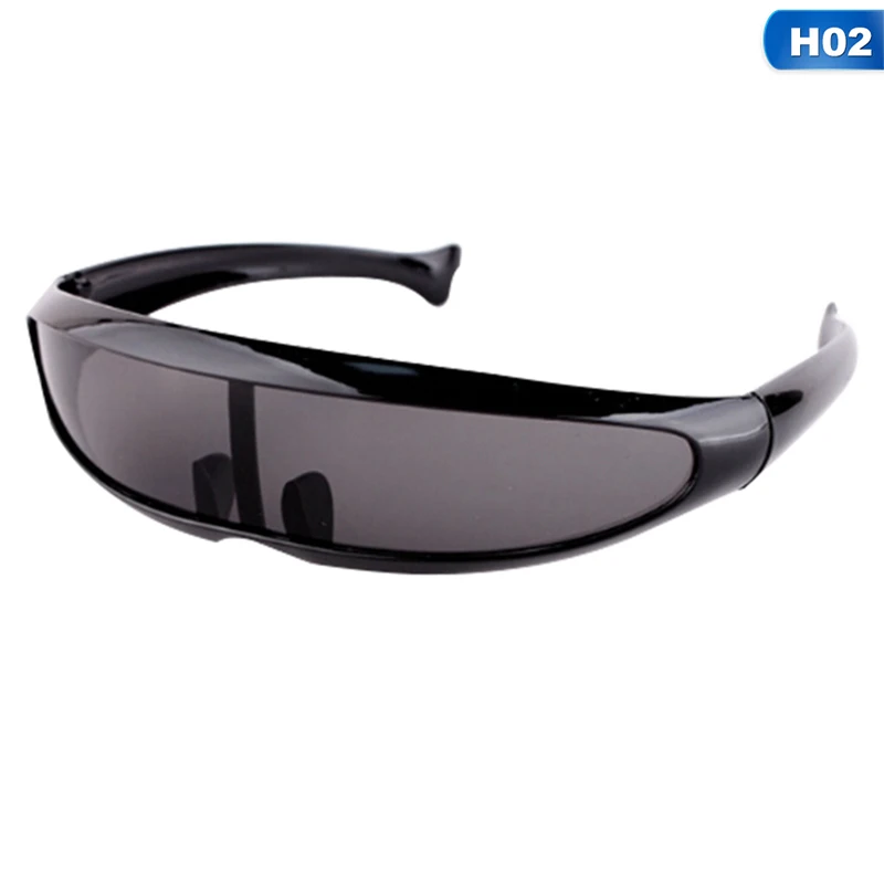 Sunglasses Men Women Fishtail Design Futuristic Style Mirror Glasses Windproof Goggles Space Robots Eyewear for Cosplay Party