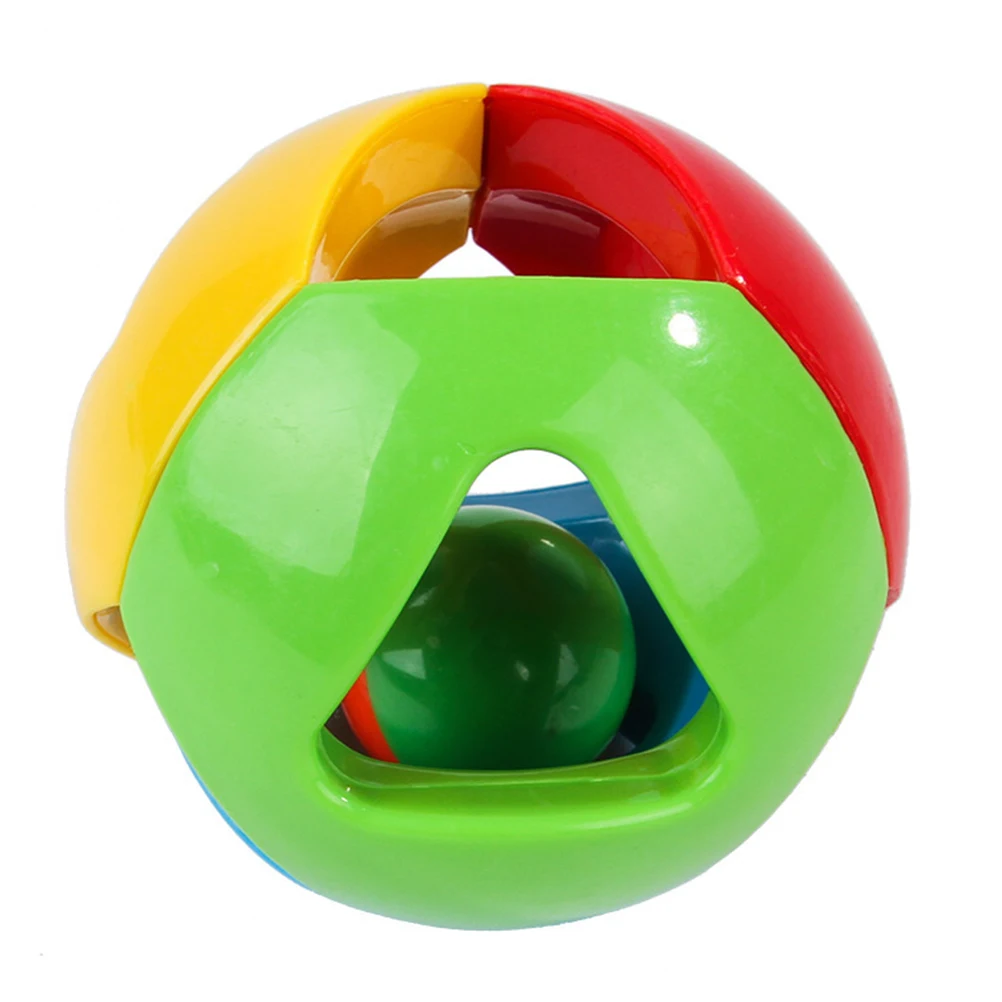 

Bell Ball Dog Balls Bells inside Interactive Squeaky Plaything Vibrant Colors Wear Resistant Plastic Pet Chew Grab Play