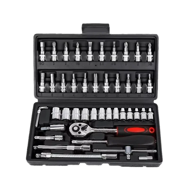 46pcs Workshop Hand Tools for Bicycle Maintenance and Home Upgrades