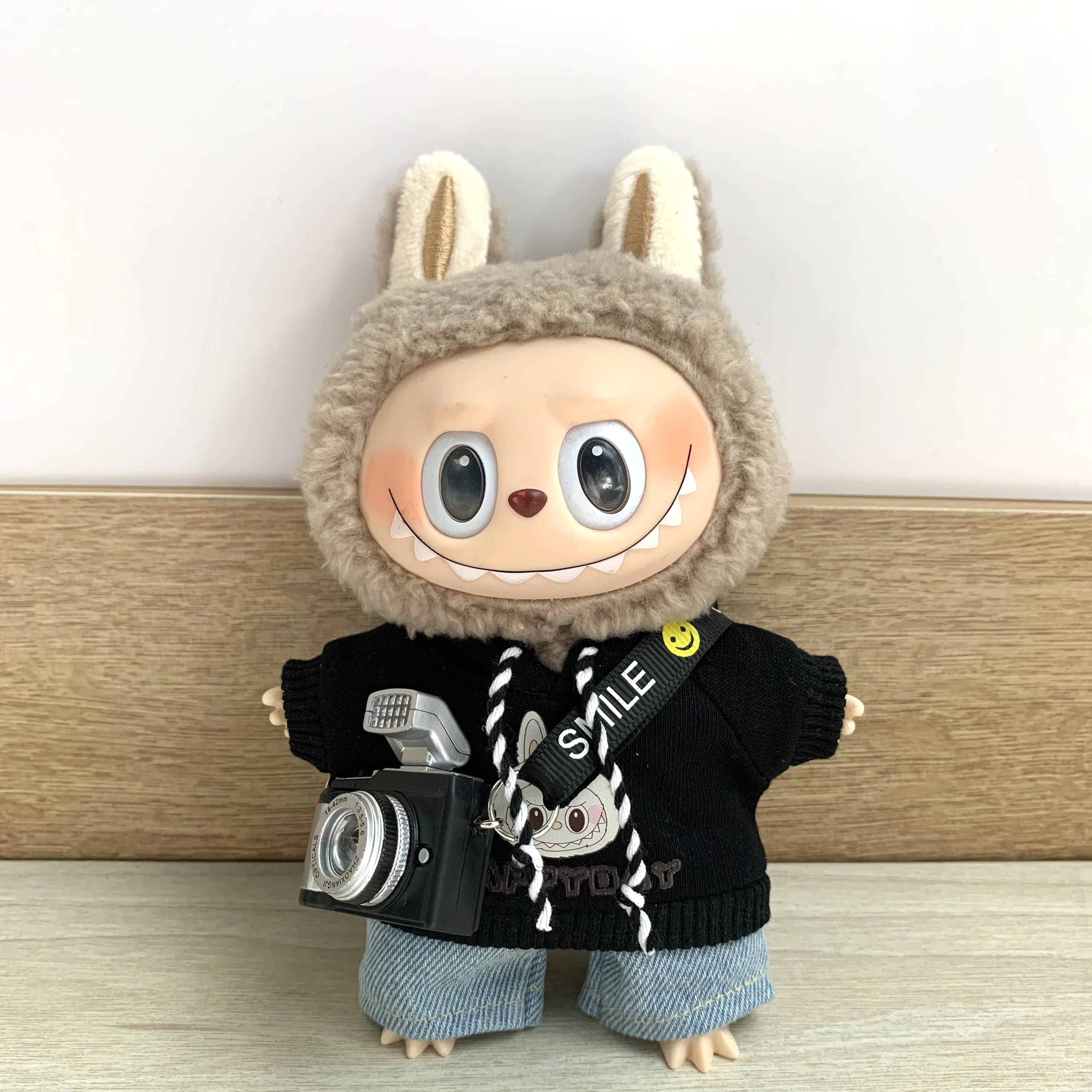 Мини-кукольная одежда 17 см для Kpop EXO Labubu Idol V1 V2 - полосатый свитер + модные аксессуары