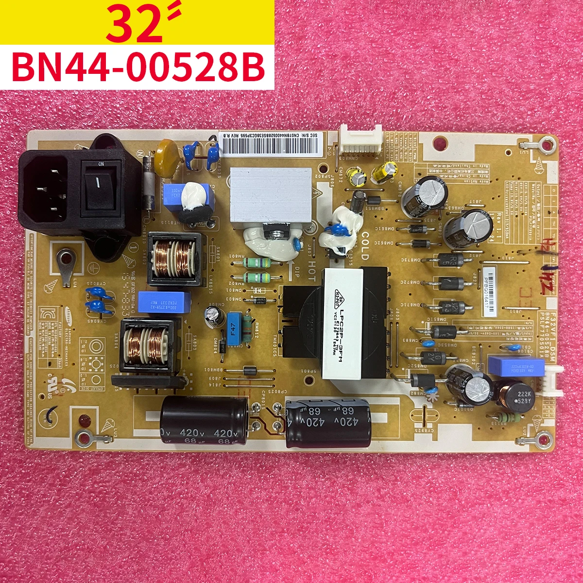 

Original F32VF1_DSM BN44-00528B PSLF770501A Power board for samsung 32"TV SMT-3231 LH32MDCPLGC/XF