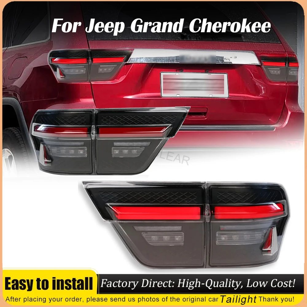 

4 шт. светодиодные задние фонари для Jeep Compass 2011-2015 Grand Cherokee, полностью светодиодные задние фонари DRL в сборе, противотуманные фары, автомобильные аксессуары