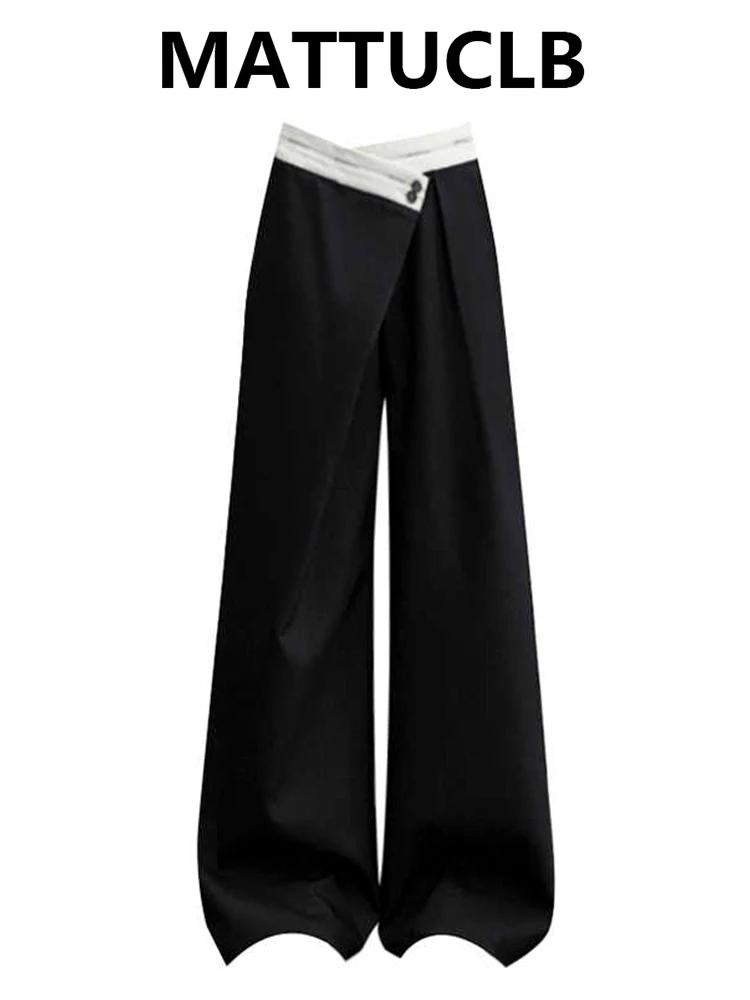 

Женские длинные брюки, широкие мешковатые брюки, черные дизайнерские брюки в американском стиле ретро High Street Abi Y2k, японский панк 2000-х годов, гранж