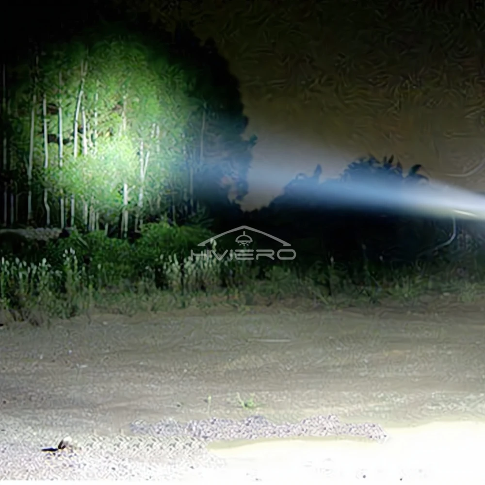 Solar Portable Lights LED Searchlight Handheld Flashlight Waterproof USB Charging COB Side Lamps for Outdoors on Foot Campings