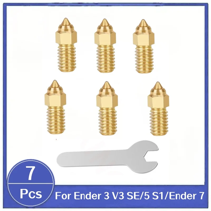 Boquillas de Latón de Alta Velocidad para Ender 3 V3 SE, Accesorios para Impresora 3D, Boquilla Extrusora Hotend para Impresora 3D Ender 5 S1/Ender 7