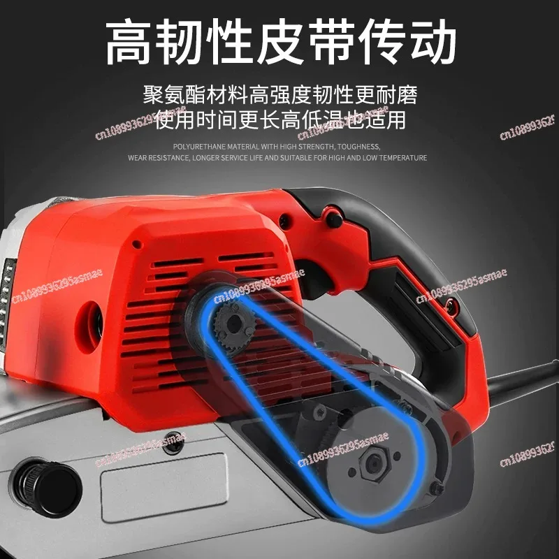 Portable 4-inch belt sander, high-power belt sander, household sandpaper machine for woodworking