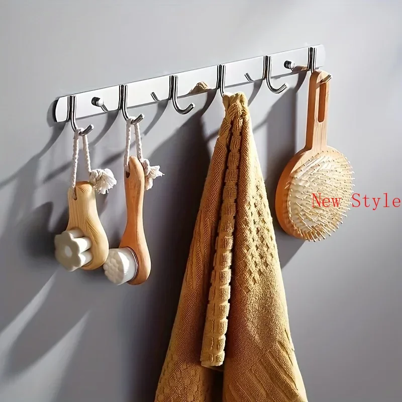 

Glue No Drilling Wall Mount Decor Coat Double Hook Rack Towel Clothes Hook Holder Hanger Towel Rack Keys Hook Wall Home Decorat