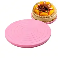 5.5 Inch Mini DIY Cake Decorating Rotating Turntable Round Stand Manual DIY Baking Tools Non-Slip Base 360 Degree Rotating Stand