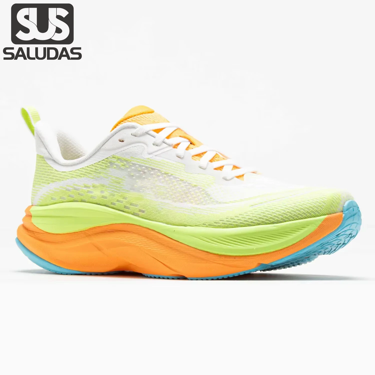 SALUDAS Original Men Running Shoes Outdoor Soft-Soled Shock-Absorbing Outdoor Running Shoes Lightweight Stretch Tennis Sneakers