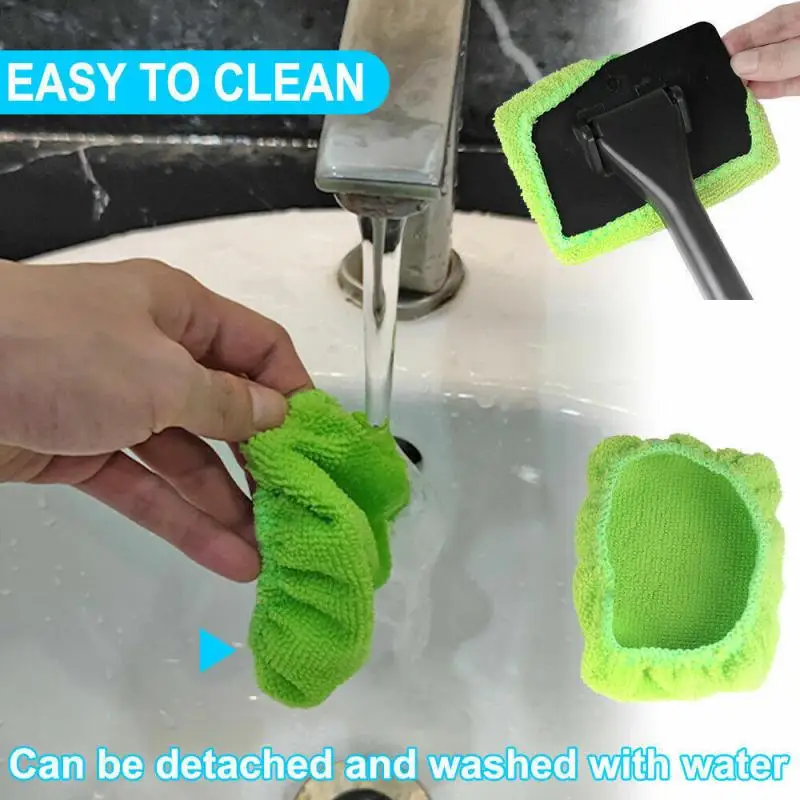 Car Window Cleaner Brush Kit Windshield Cleaning Wash Tool Set Inside Interior Auto Glass Wiper With Long Handle Car Accessories