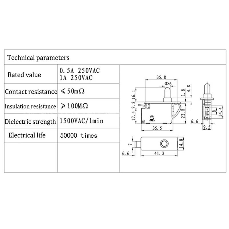 1 шт. дверной выключатель холодильника, совместимый с выключателем света холодильника и морозильной камеры