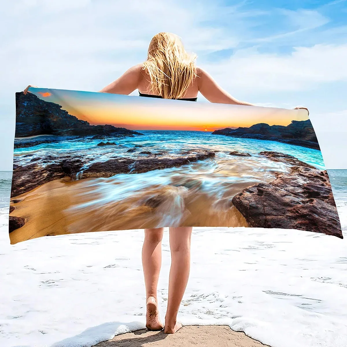 Oversized Ocean Beach Towel,Lightweight Microfiber Clearance Blanket,Quick Dry Sand Free Towel,Pool Swimming Bath Travel Towels